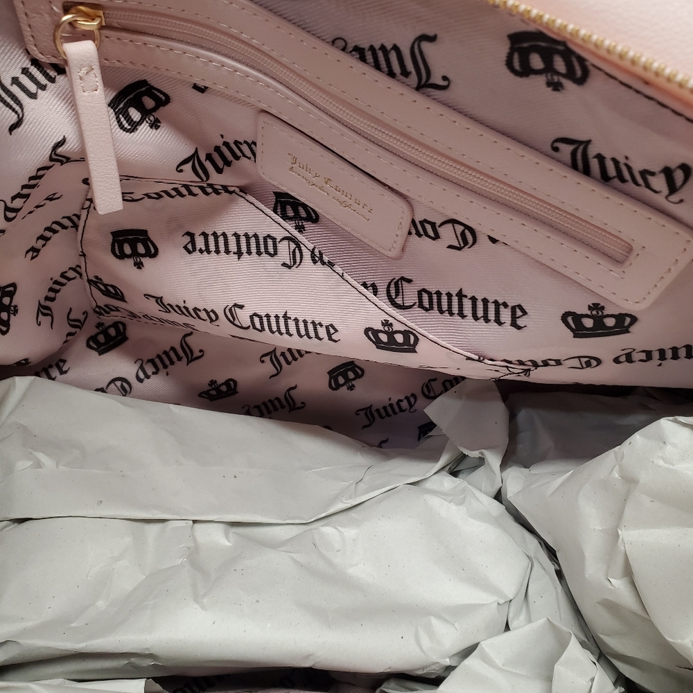 Juicy Couture Juicy tale weekender/ Travel/ Baby Bag black and pink quilted tote - Picture 6 of 7